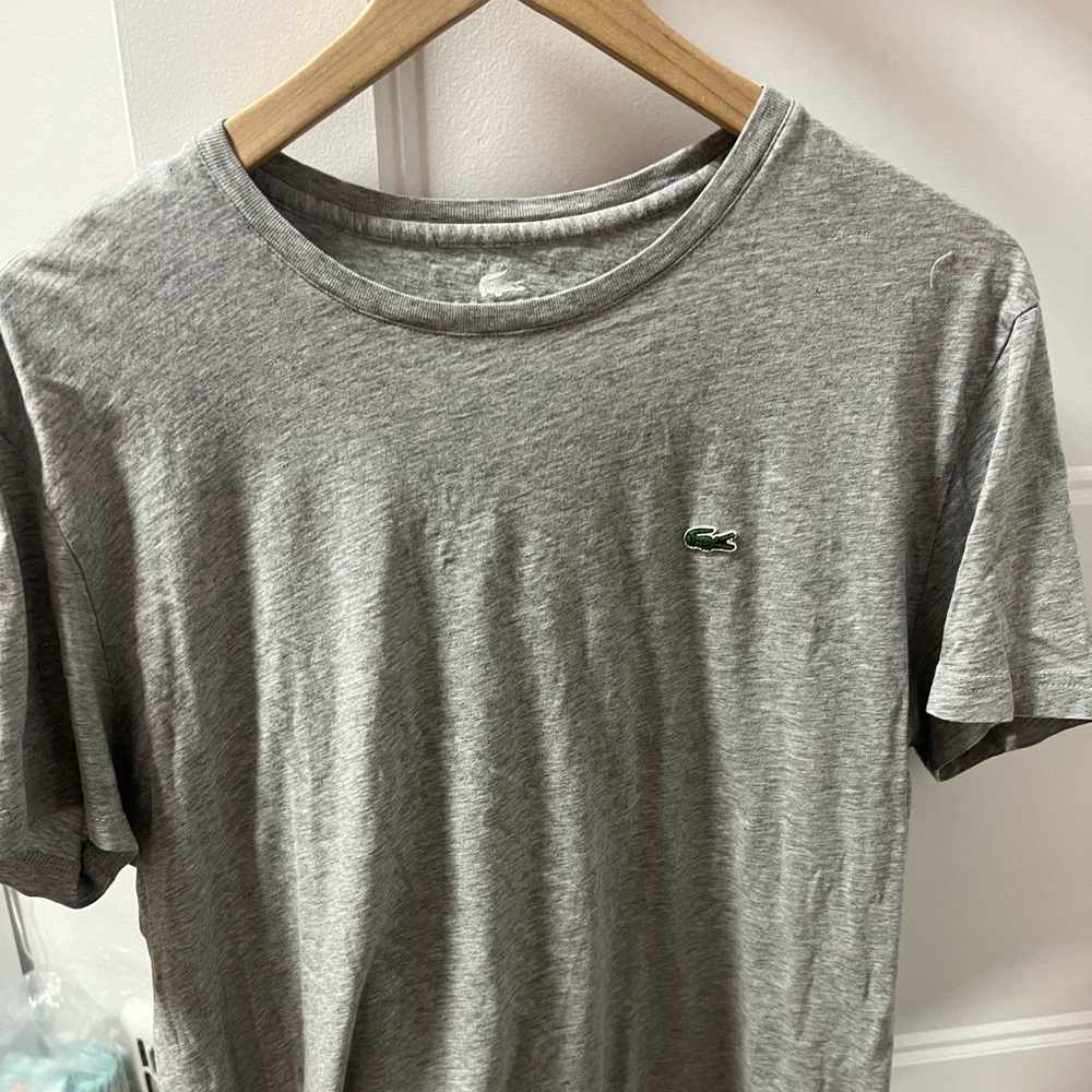 Gray size large men’s Lacoste t shirt